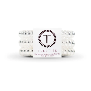 TELETIES Small Coil Hair Tie Small Crystal Clear
