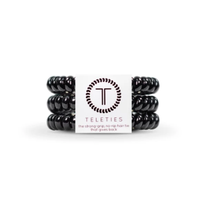 TELETIES Small Coil Hair Tie Small Jet Black