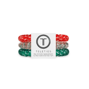 TELETIES Small Coil Hair Tie Small Hooked on Christmas