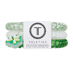 TELETIES Small Coil Hair Tie Small Clover Craze