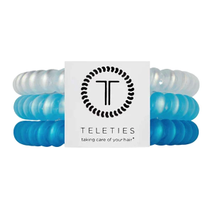 TELETIES Small Coil Hair Tie Small Blue Seas