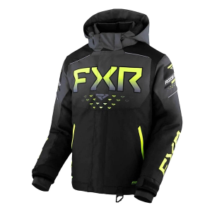Kids' FXR Helium Detachable Hood Parka Parka 12 Black/Charcoal Fade/Hi-Vis