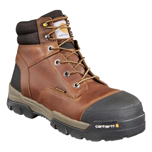 Men's Carhartt Men's Ground Force 6" Waterproof Composite Boots Waterproof Composite Toe Work Boots Outdoor 14 Peanut Oil Tan Leather