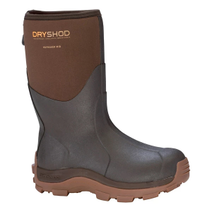 Men's Dryshod Haymaker Mid Rubber Boots Outdoor 13 Brown