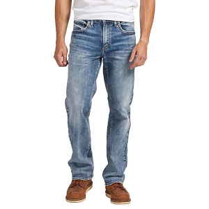 Men's Silver Jeans Co. Zac Relaxed Fit Straight Jeans Indigo 218 40 30