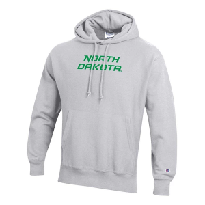 North Dakota Fighting Hawks Champion Hoodie Medium Silver