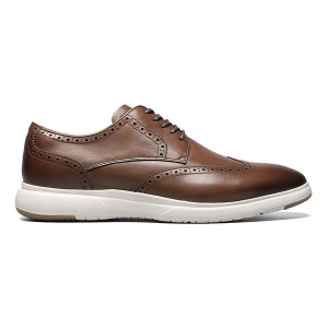 Men's Florsheim Dash Wingtip Dress Shoes Wide 9.5 Cognac/Brown