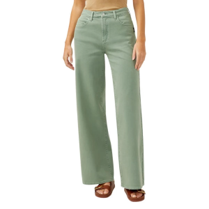 Women's Silver Jeans Co. Highly Desirable Ultra Relaxed Fit Wide Leg Jeans Sage Green 34 31