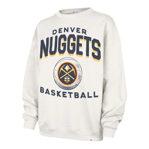 Women's Denver Nuggets 47 Brand Cloud Arch Crewneck Small Sand