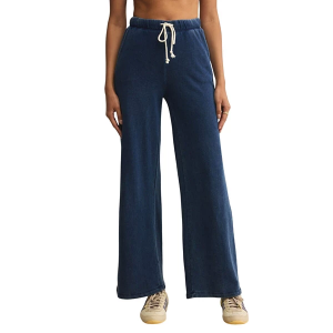 Women's Z Supply Hunter Knit Denim Pants Medium Indigo