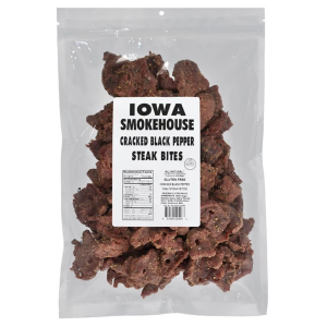 Iowa Smokehouse Cracked Black Pepper Steak Bites Jerky