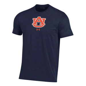 Auburn Tigers Under Armour Logo Performance Cotton T-Shirt XLarge Blue