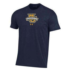 Marquette Golden Eagles Under Armour Marquette Logo Performance Cotton T-Shirt 3XLarge Blue