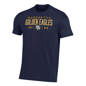 Marquette Golden Eagles Under Armour Marquette Breaker Performance Cotton T-Shirt 2XLarge Blue