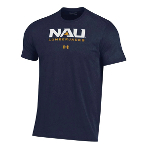 Northern Arizona Lumberjacks Under Armour Northern Arizona Logo Performance Cotton T-Shirt XLarge Blue