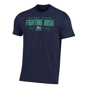 Notre Dame Fighting Irish Under Armour Notre Dame Breaker Performance Cotton T-Shirt XLarge Blue