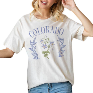 Women's Blume & Co Colorado Columbine T-Shirt XLarge Ivory