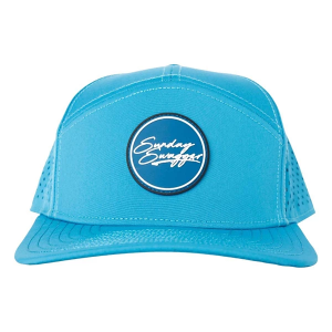 Men's Sunday Swagger SWAGGER Flat Bill Golf Snapback Hat One Size Blue Steel