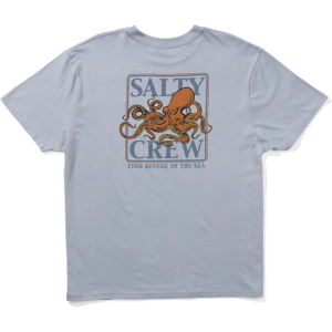 Men's Salty Crew Ink Slinger Octopus Standard T-Shirt 3XLarge Blue Fog