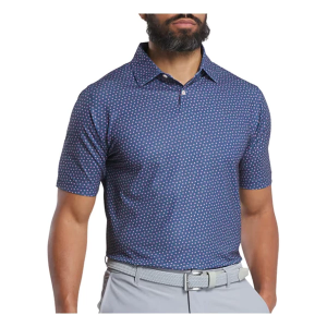 Men's FootJoy Bounce Lisle Polo Large Dark Denim