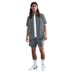 Men's Nike 24.7 PerfectStretch Dri-FIT Snap-Down Shirt Medium Smoke Grey/Nano Grey