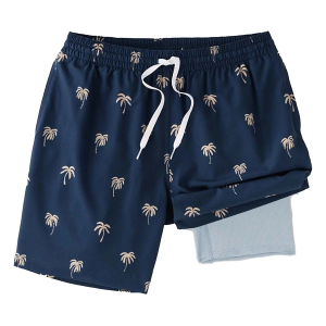 Men's Chubbies Lined Classic 7" Swim Trunks Medium The Midnight Palms
