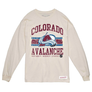 Colorado Avalanche Mitchell and Ness Lock Up T-Shirt Large Cream