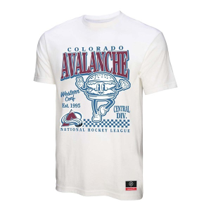 Colorado Avalanche Mitchell and Ness Local Food T-Shirt Small White