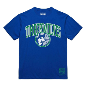Minnesota Timberwolves Nostalgia Mitchell and Ness T-Shirt Large Royal