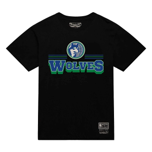 Minnesota Timberwolves Champ Mitchell and Ness T-Shirt XLarge Black
