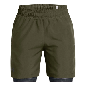 Boys' Under Armour Tech Woven 2-in-1 Shorts Large Marine Green