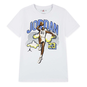 Kids' Jordan Customized Air Digi T-Shirt Small White