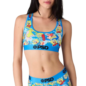 Women's PSD SpongeBob SquarePants Sports Bra XLarge Surfin'