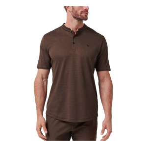 Men's TravisMathew Winning Record Long Sleeve Polo Large Brown