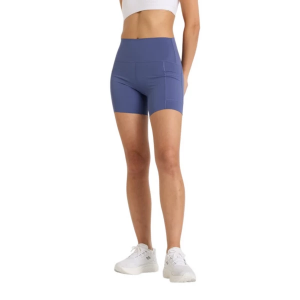Women's New Balance Sleek Pocket High Rise Biker Shorts Medium Dream State