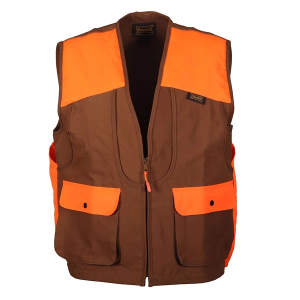 Men's Gamehide Briar Proof Upland Hunting Vest Large Marsh Brown/Orange
