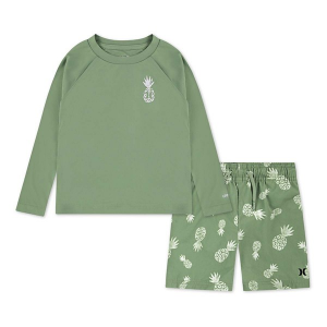 Boys' Hurley Pineapple Swim Set Toddler 3T Plumb Green