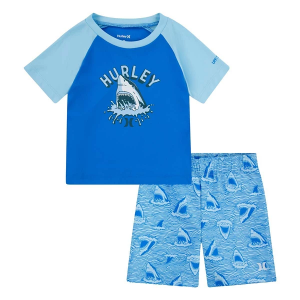 Boys' Hurley Shark Doodle Swim Set Baby 18 mo. Blue