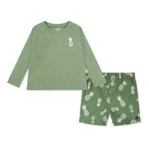 Boys' Hurley Pineapple Swim Set Baby 12 mo. Palm Green
