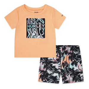 Boys' Hurley Palm Beach Swim Set Baby 18 mo. Midnight Candy