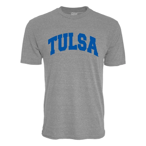 Tulsa Golden Hurricanes Blue 84 Archie T-Shirt Small Heather Grey