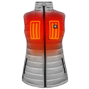 Women's ActionHeat 5V Battery Heated Puffer Vest XLarge Antarctica White