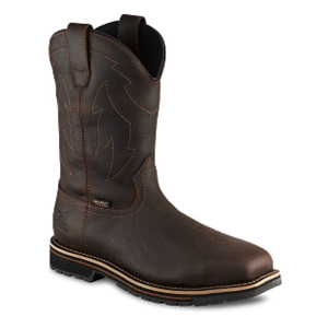 Men's Irish Setter Kittson 11" Pull-On Safety Toe WP Work Boots Outdoor 13 Dark Brown