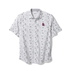 St. Louis Cardinals Nova Button Up Medium Light Grey