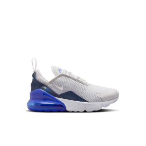Kids' Nike Air Max 270 Sneakers sneakers-athletic-shoes Little 1 Regular Vast Grey/White/Hyper Royal/Thunder Blue