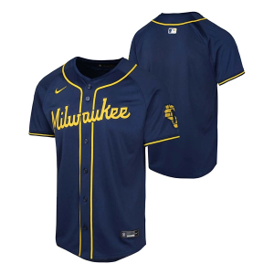 Kids' Milwaukee Brewers Nike Alternate Jersey XLarge Navy