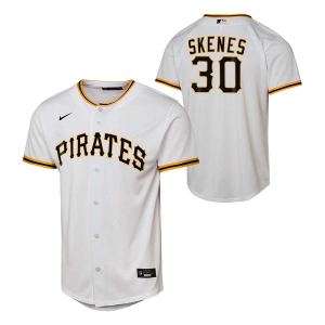 Kids' Pittsburgh Pirates Paul Skenes #30 Nike Home Jersey Medium White