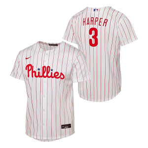 Kids' Philadelphia Phillies Bryce Harper #3 Nike Home Jersey Medium White