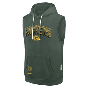 Green Bay Packers Nike 2025 Sideline Sleeveless Hoodie XLarge Fir