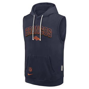 Denver Broncos Nike 2025 Sideline Sleeveless Hoodie XLarge Navy
